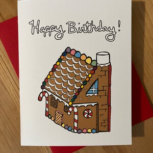 Biglietto di auguri per il 4° compleanno: Casa di pan di zenzero
