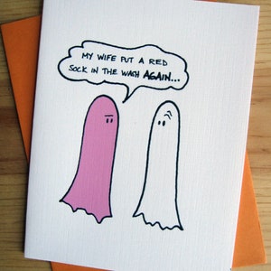 Halloween Card: Ghosts Cartoon