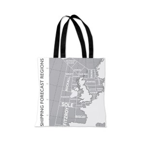 Versandvorschau Regionen Karte in grau Tote Bag - von Tabitha Mary - Reisedrucke und Geschenke