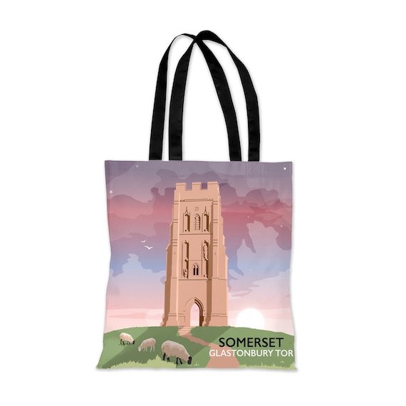 Glastonbury Tor Somerset Tragetasche von Tabitha Mary Reisedrucke und Geschenke Etsy