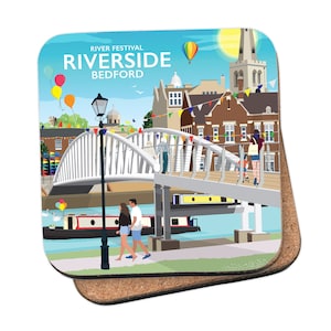 Riverside Zebrabrücke, Bedford River Festival Tischset - Reise Drucke, Geschenke von Tabitha Mary
