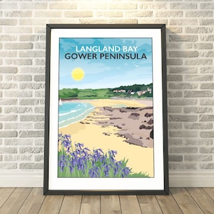 Langland Bay, Gower Peninsula, Wales -  capturing a memory - Travel prints and gifts by Tabitha Mary
