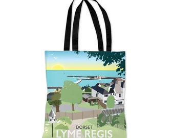 Lyme Regis, Dorset Tote Bag - by Tabitha Mary - Travel prints and gifts