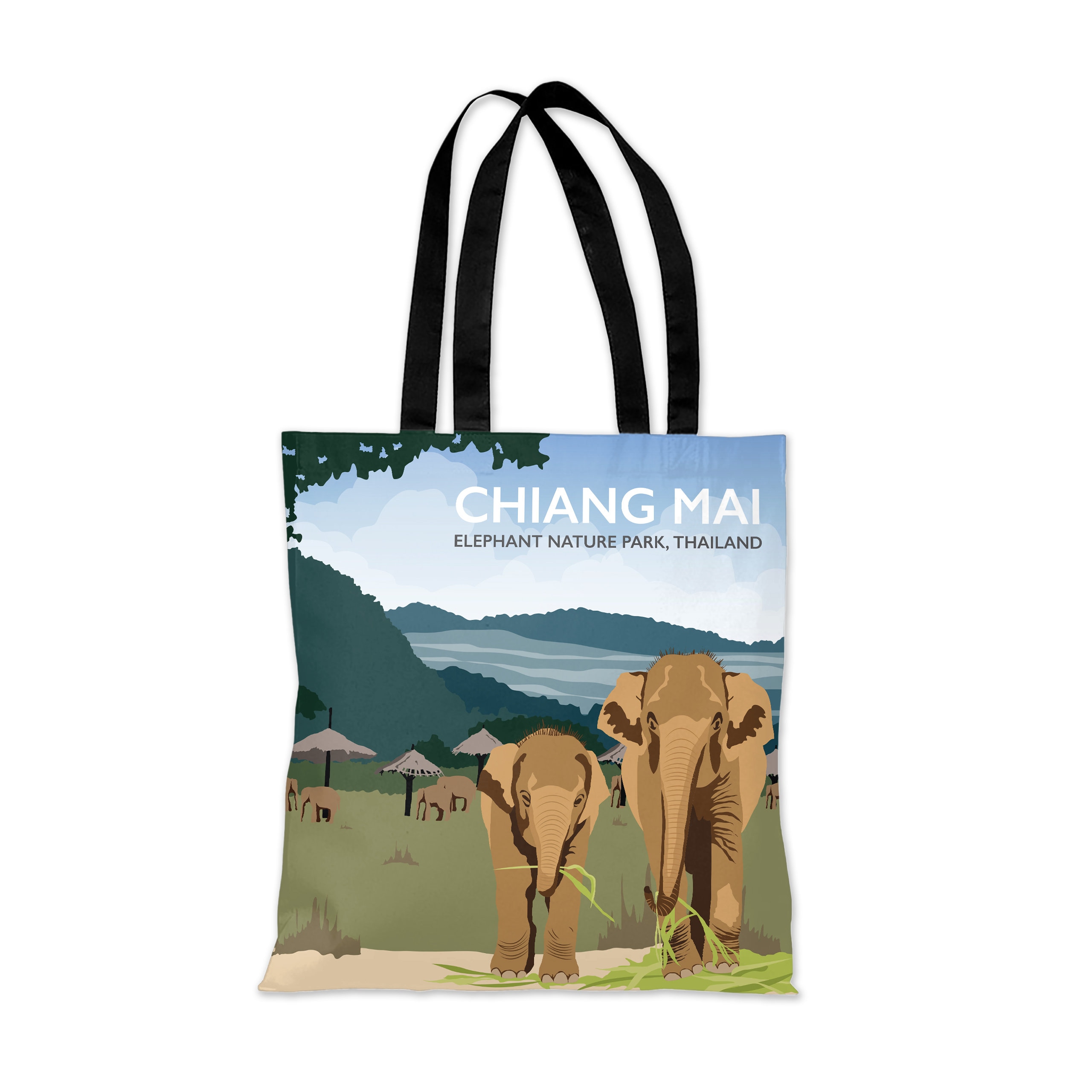 Chiang Mai, Elephant Sanctuary, Thailand Tote Bag - by Tabitha