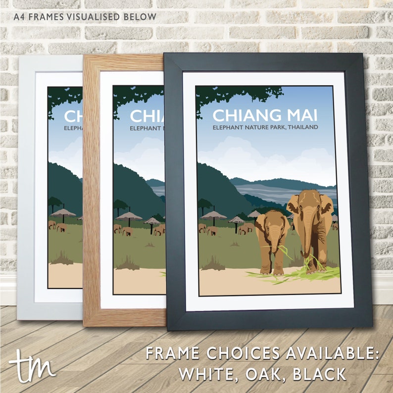 Thailand Print by Tabitha Mary Chiang Mai Elephant Nature Park