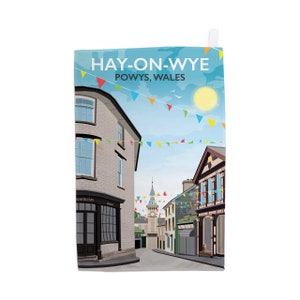 Hay-on-Wye, Powys, Wales Tea Towel - by Tabitha Mary - Travel prints and gifts