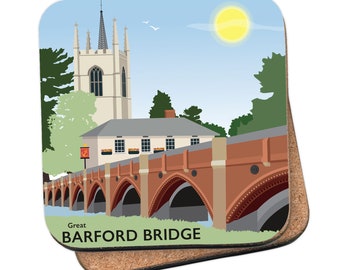 Puente de Barford, Bedford Coaster - por Tabitha Mary - Láminas y regalos de viaje