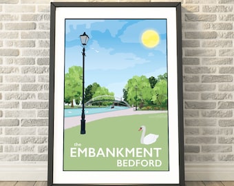 The Embankment, Bedford -  capturing a memory - Travel prints and gifts by Tabitha Mary