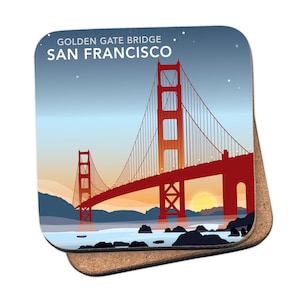 Placemat Golden Gate Bridge, San Francisco, VS - van Tabitha Mary - Reisprints en cadeaus