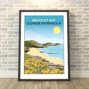 Bracelet Bay, Gower Peninsula, Wales -  capturing a memory - Travel prints and gifts by Tabitha Mary