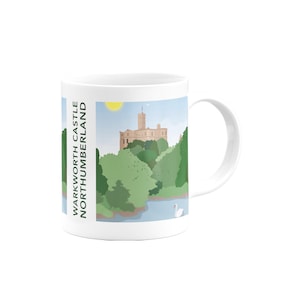 Warkworth Castle, Northumberland Mug  - by Tabitha Mary - Travel prints and gifts