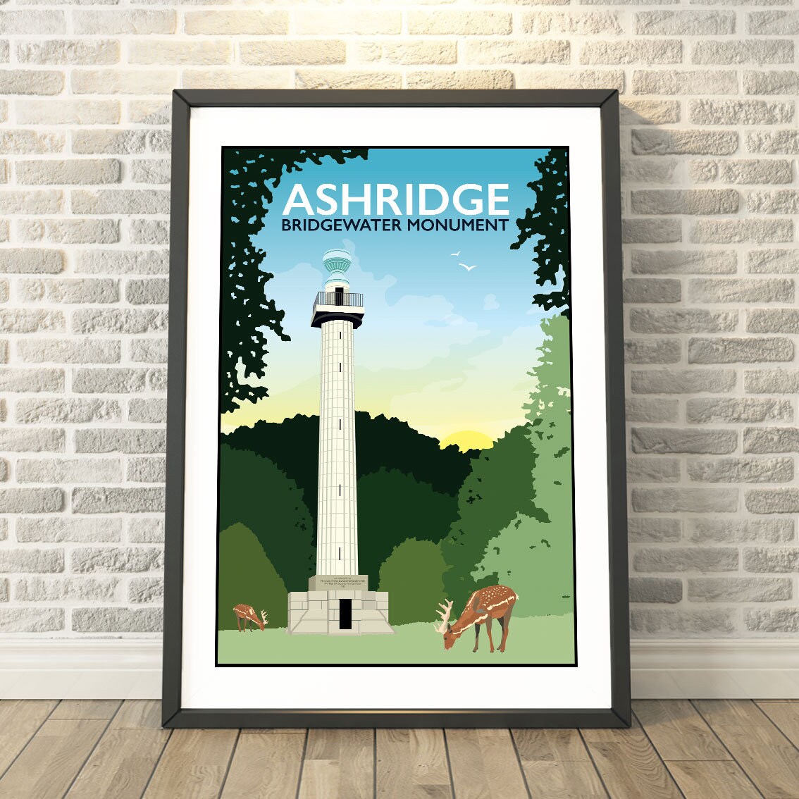 Bridgewater Monument, Ashridge, Hertfordshire -  capturing a memory - Travel prints and gifts by Tabitha Mary