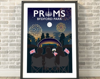 Bedford Park Proms, Pavilion - capture a memory with signed travel prints, cards & gifts by Tabitha Mary