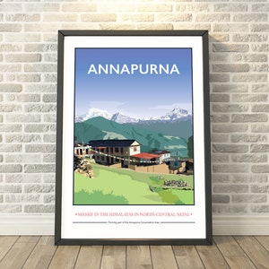 Annapurna Masiff, Nepal -  capturing a memory - Travel prints and gifts by Tabitha Mary