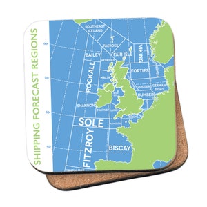 Expédition Carte des régions de prévision dans la carte météo Set de table - par Tabitha Mary - Affiches de voyage et cadeaux