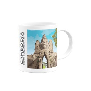 Angkor Wat, Cambodia Mug  - travel prints, cards, gifts by Tabitha Mary