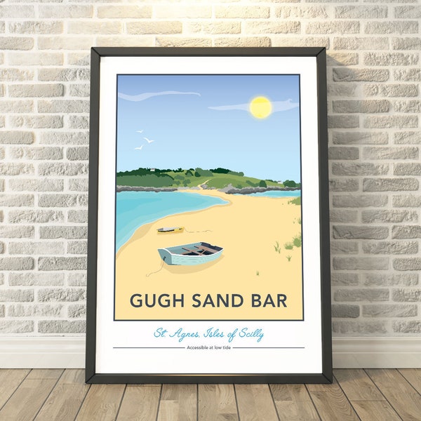 Gugh Sand Bar, Sainte-Agnès, Îles Scilly - Capturer un souvenir - Affiches de voyage et cadeaux par Tabitha Mary