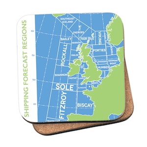 Livraison Prévisions des régions Carte dans la carte météo Coaster - par Tabitha Mary - Affiches de voyage et cadeaux