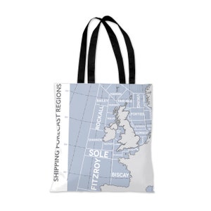 Versand der Regionen in hellblau Tote Bag - by Tabitha Mary - Travel Prints und Geschenke