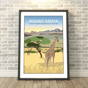 Contemporary Pen Drawing Africa Mount Kenya