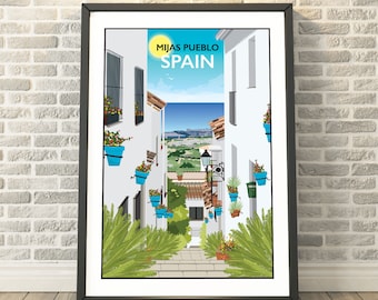 Mijas, Pueblo, Spain - capture a memory with signed travel prints, cards & gifts by Tabitha Mary