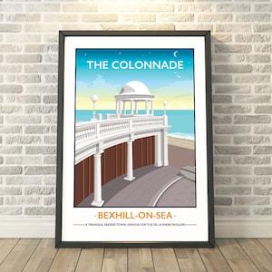 The Colonnade, De La Warr Pavilion, Bexhill-on-Sea, East Sussex - capturando uma memória - Impressões de viagens e presentes de Tabitha Mary
