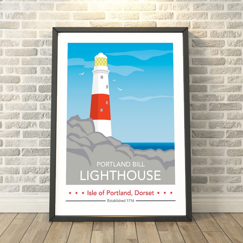 Portland Bill Lighthouse Dorset Print by Tabitha Mary Etsy