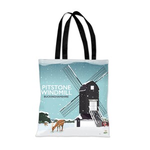 Pitstone Windmill, Winter, Buckinghamshire Torba typu Tote - autorstwa Tabitha Mary - Podróże, wydruki i prezenty