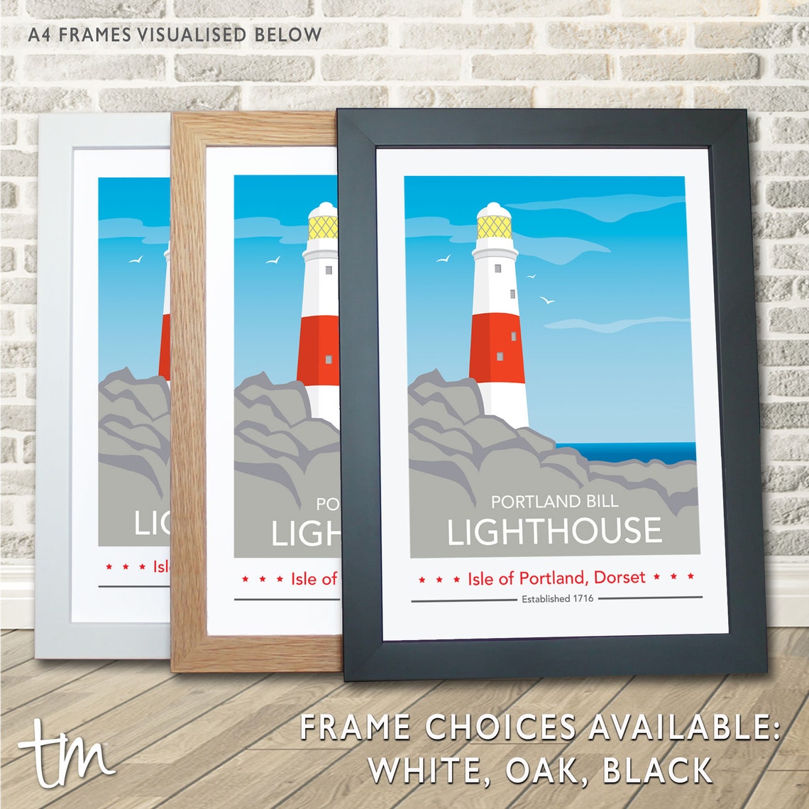 Portland Bill Lighthouse Dorset Print by Tabitha Mary Etsy