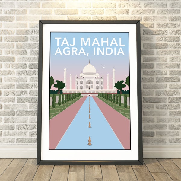 Taj Mahal, Agra, India greetings card or print, signed by Tabitha Mary travel artist