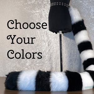 Striped Ringed Floor Dragger Plush Tail