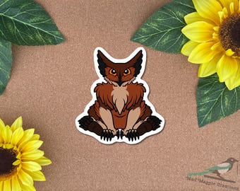 Cute Owlbear Sticker | Laminated Vinyl | Die Cut