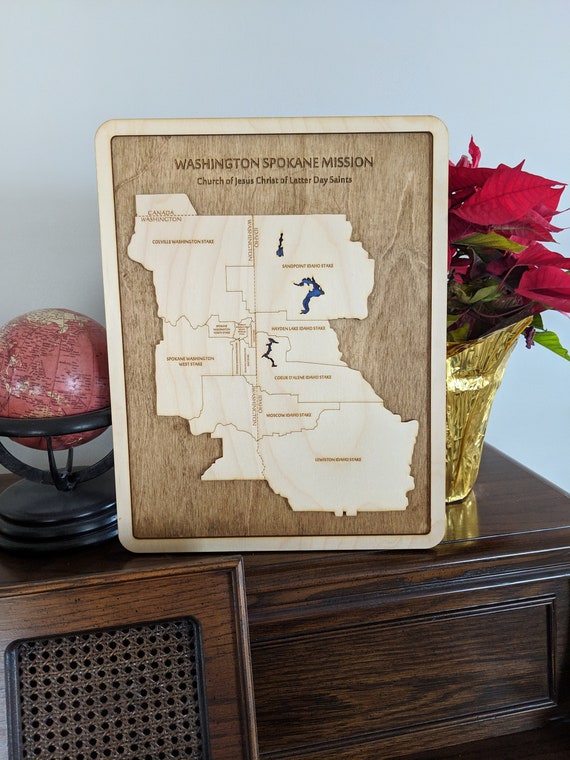 Laser Engraved Washington Spokane Mission Etsy
