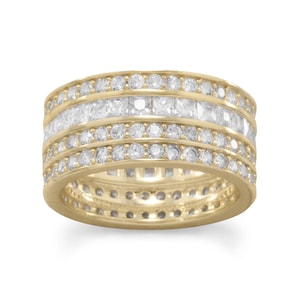 14k Gold Multi Row Ring