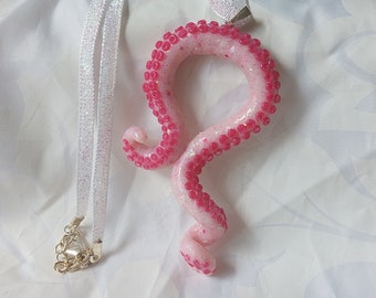 Pink opal octopus tentacle necklace