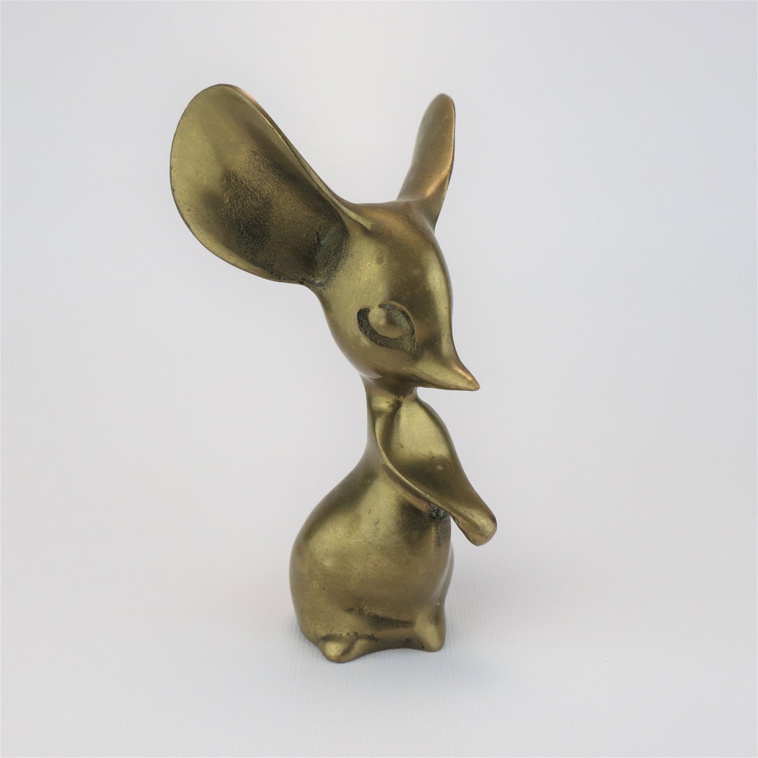Vintage Brass Mouse Figurine Etsy
