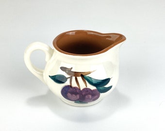 Vintage Hand Painted Stangl Pottery Creamer with Plums Design