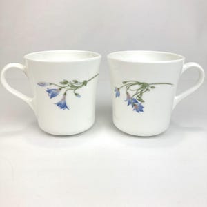 Vintage Corning Mugs Bluebell Pattern - Set of Two