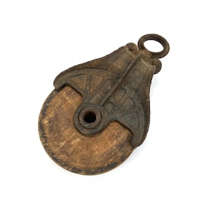 Antique Myers Wood and Iron Barn Pulley