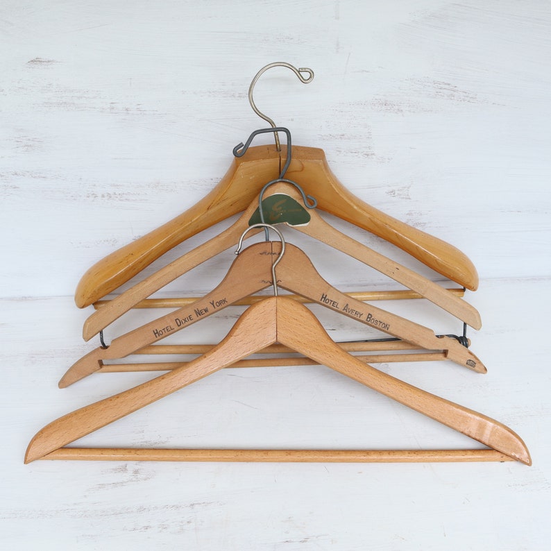 Vintage Wooden Coat Hanger Sold Each Etsy