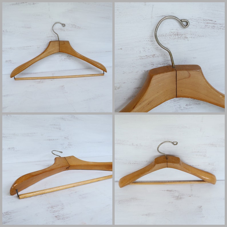 Vintage Wooden Coat Hanger Sold Each Etsy