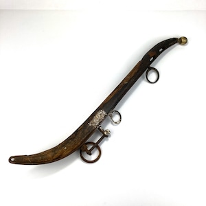 Antique Wooden, Iron and Brass Horse Hame - Horse Tack - Vintage Yoke