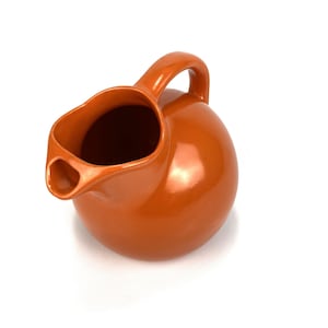 Vintage Orange Ball Pitcher Water Pitcher with Ice Catcher