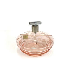 Vintage German Etched Crystal Perfume Bottle - Atomizer - Rare