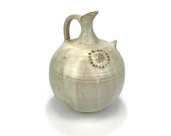 Vintage Studio Keramik Krug Vase signiert Künstler Keramik Feminine Form Skulptur Bio modern