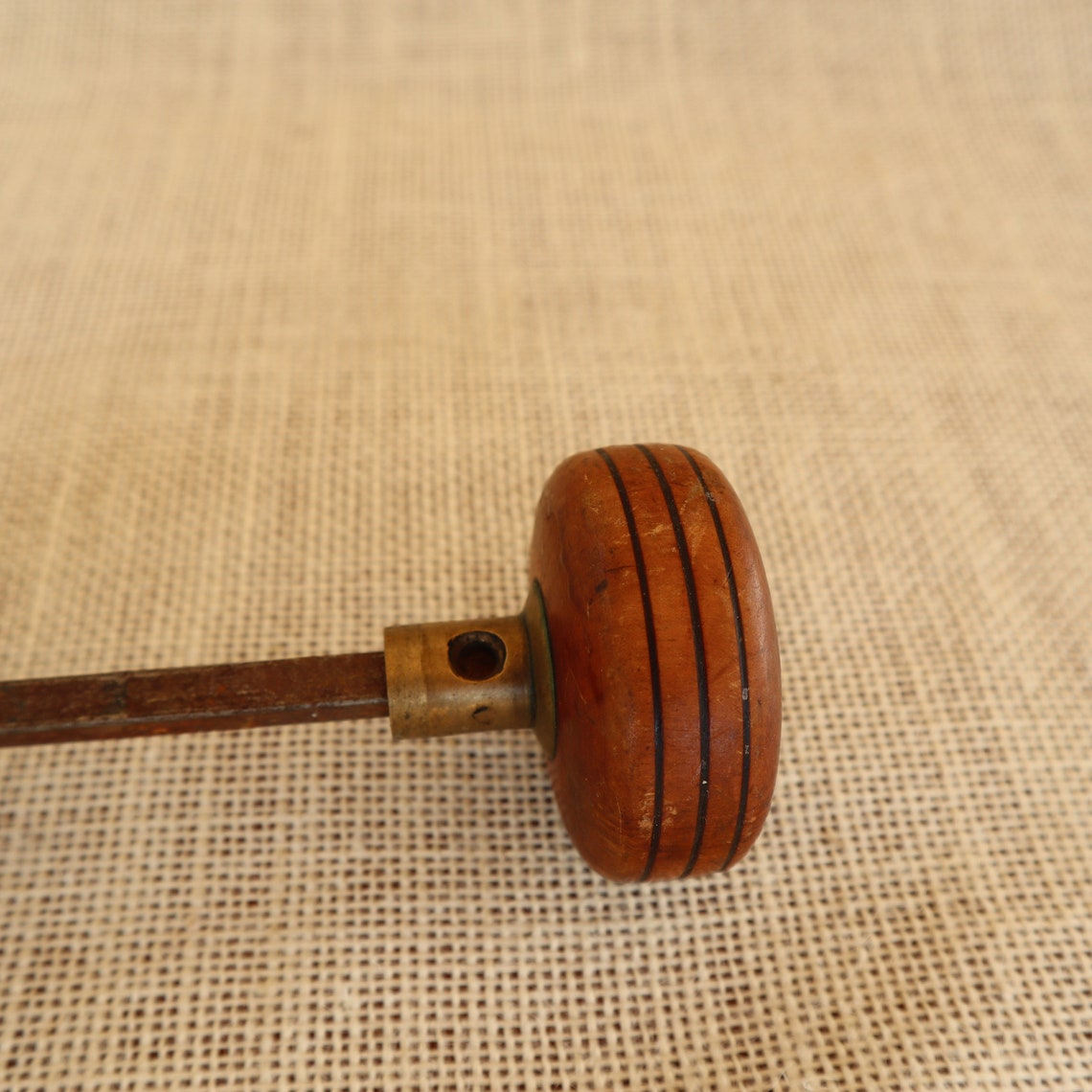 Vintage Wooden Door Knob Set Etsy
