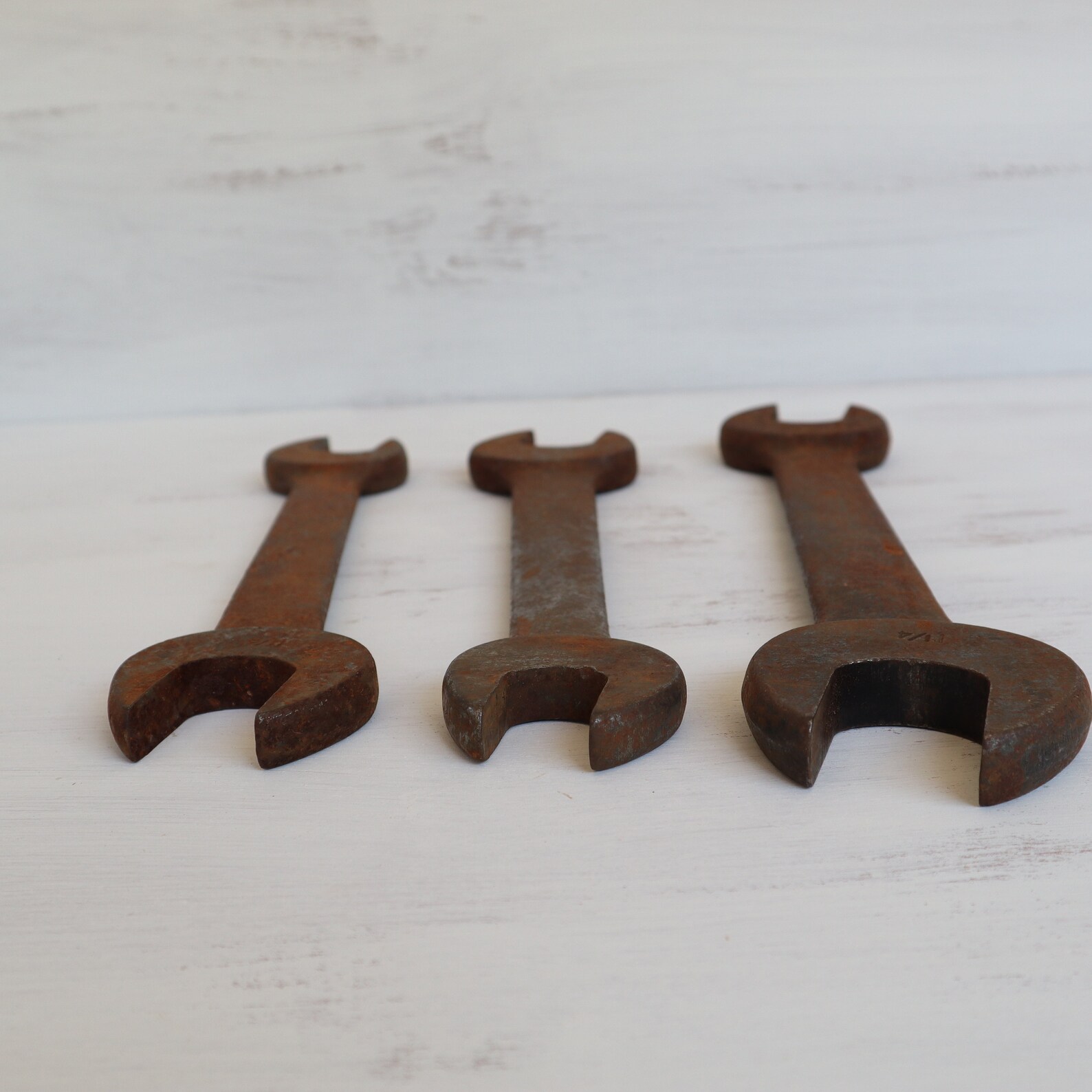 Large Vintage S Curved Open End Wrenches Set of Three Etsy