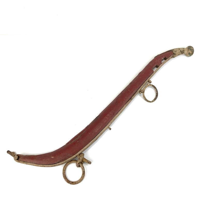 Antique Farmhouse Red Painted Horse Hame Horse Tack Vintage Horse Tack