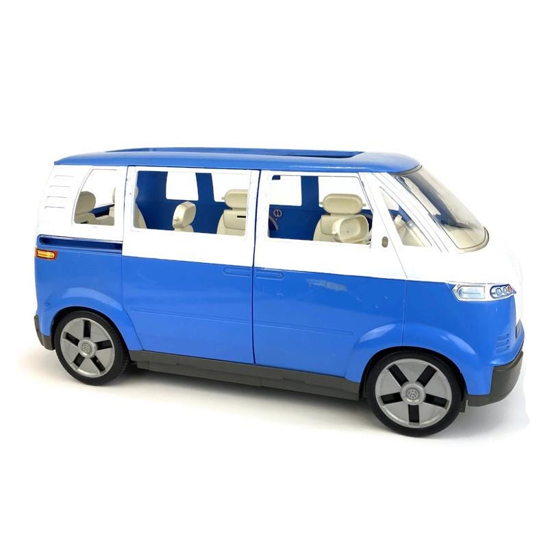 Vintage Blue and White Barbie Microbus VW Van 2002 - Rare Vintage Blue and White Barbie Microbus VW Van 2002 - Rare