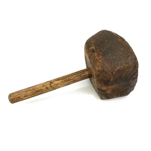 Antique Burl Mallet - 1800s Wood Working Timber Framing Mallet